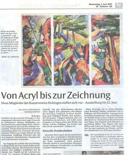Von Acryl bis zur Zeichnung - Birgit Fuchs
