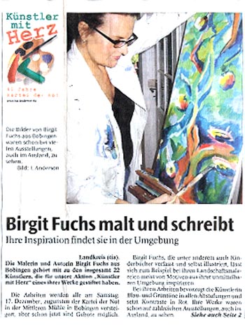 Künstler mit Herz - Birgit Fuchs malt und schreibt